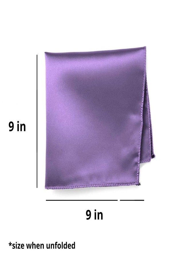 tiemart Purple Solid Color Pocket Square - Image 2